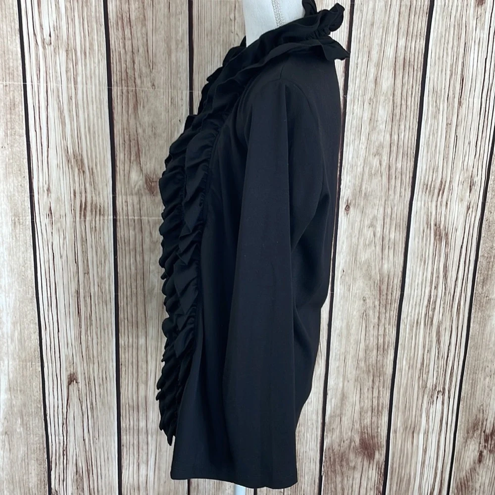 Fever Ruffle Open Front Cardigan Small - Picture 3 of 9